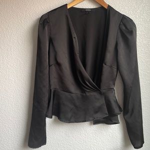 Forever 21 Black Satin Top